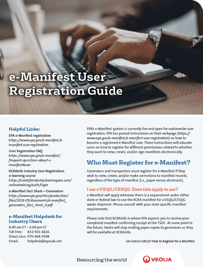 e-Manifest Registration User Guide
