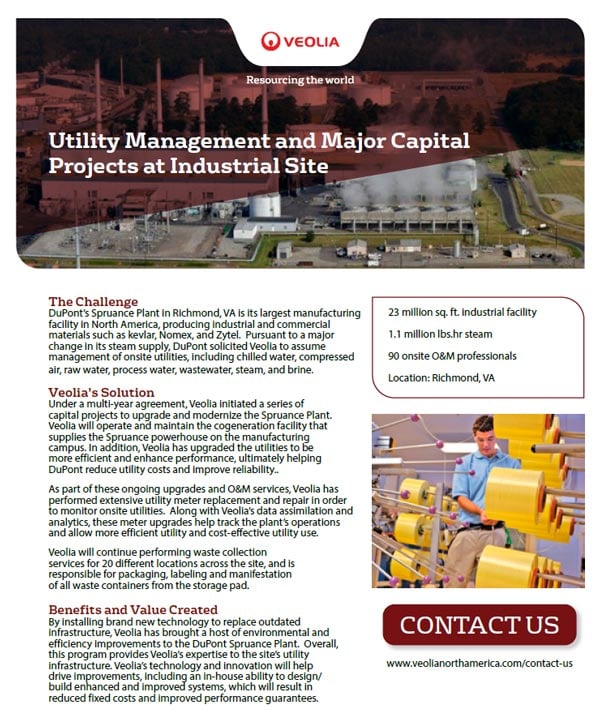 Utility management and major capital projects at industrial site